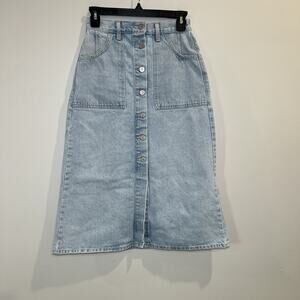 Citizens Of Humanity Anouk High Rise Denim Midi Skirt Size 25